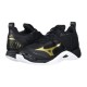 Zapatilla de Voleibol Mizuno Wave Momentum 2 Hombre Negro / Dorado