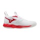 Zapatilla de Voleibol Mizuno Wave Dimension para Mujer Blanco / Rojo