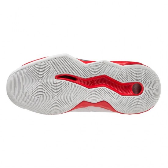 Zapatilla de Voleibol Mizuno Wave Dimension para Mujer Blanco / Rojo